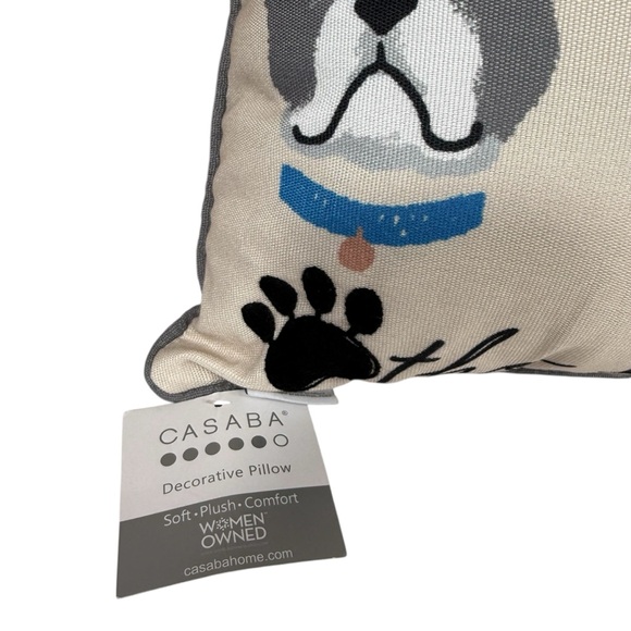 New With Tags Casaba Home Is Where The Dog Is Throw Pillow - Picture 5 of 10
